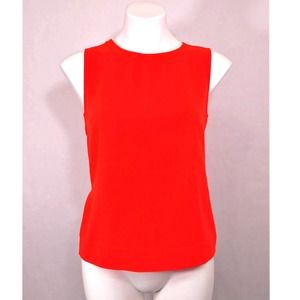 Cremieux zip shoulder bright orange sleeveless